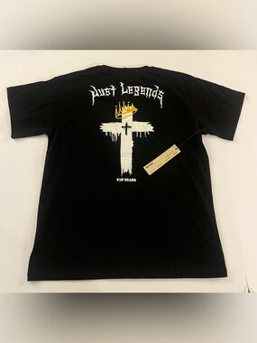 Reason Men's Embroidery Black 'Just Legends' Graphic Tee Size M
